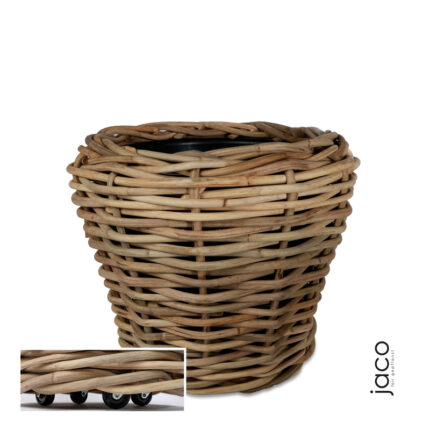 Drypot Jambi mit Rollen 61 x 68 cm in der farbe natur