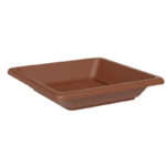 Unterteller Nazca mit Option Rollen 41 x 41 x 7 cm in der farbe terracotta