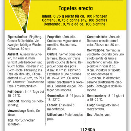 Tagetes erecta Sammetblume gef. Mischung